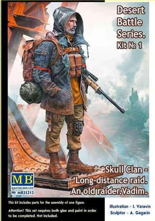 Actual product image Master Box Skull Clan Long-distance raid. Kit 1: An old raider. Vadim