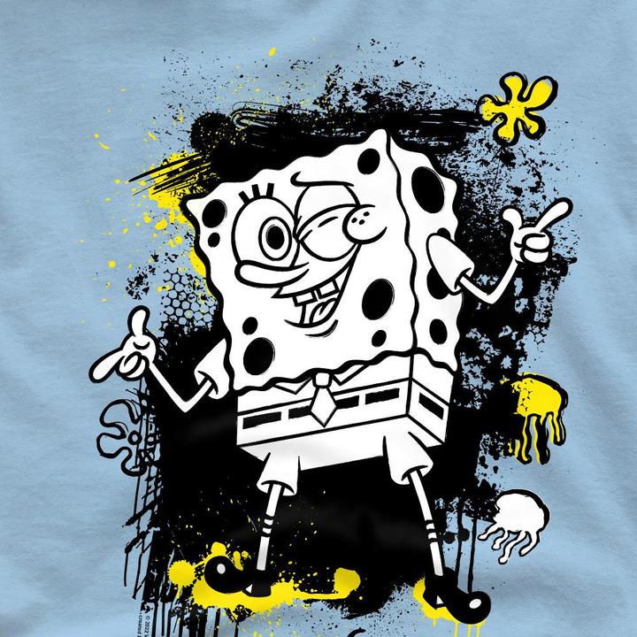 Immagine prodotto Spongebob Squarepants Maglietta Schizzo d'Inchiostro Uomo (L)