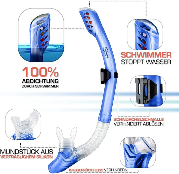 Immagine prodotto Tropisport Kids-Premium Snorkel Set completo - con boccaglio e occhiali da sub (Incl. senza rottura