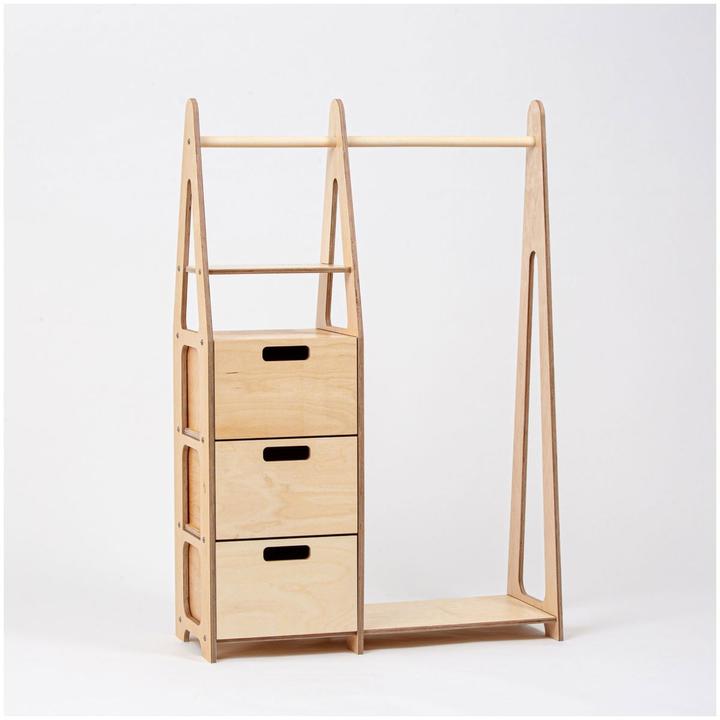 Actual product image Duck Woodworks Children's wardrobe with drawers