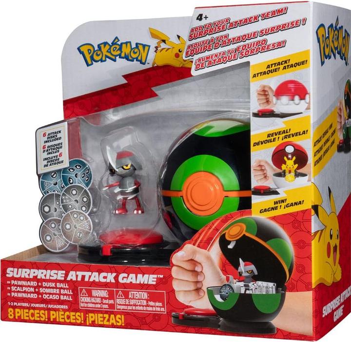 Jazwares Pokémon Surprise Attack Game Gladiantri mit Finsterball