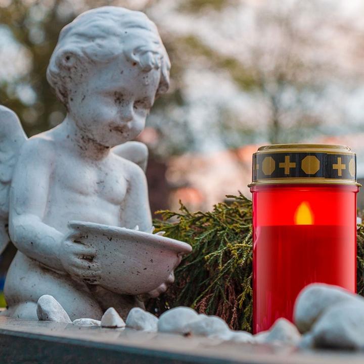 Immagine prodotto AccuCell Lampada a LED per tombe con timer, rosso bianco caldo, a batteria per uso interno ed esterno (1 x)