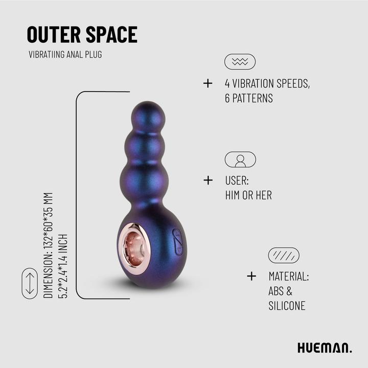 Actual product image Hueman Outer Space vibrating anal plug