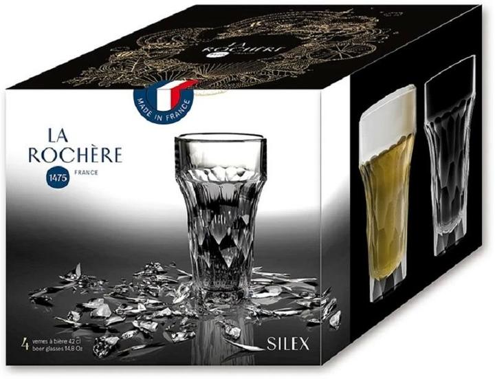 Produktbild La Rochère Bierglas Silex 430 ml, 4 Stück, Transparent (0.43 l, 4 x)
