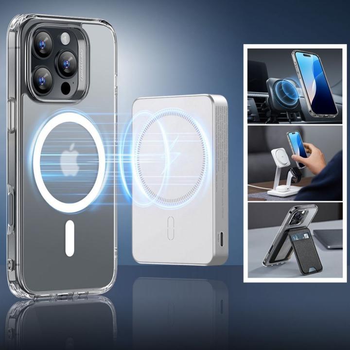 Produktbild ESR Classic Hybrid Halolock MagSafe Case + Tempered Glass for iPhone 16 Pro - Semi-Transparent (Apple iPhone 16 Pro)