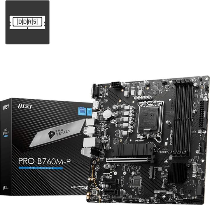Actual product image MSI PRO B760M-P (LGA 1700, Intel B760, mATX)