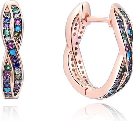 Produktbild Beneto Beautiful gold-plated silver earrings with zircons AGUC2252-ROSE (L)