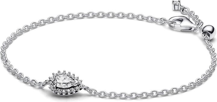 Image du produit Pandora Bracelet à maillons en couronne de poire étincelante (18 cm, Argent sterling)