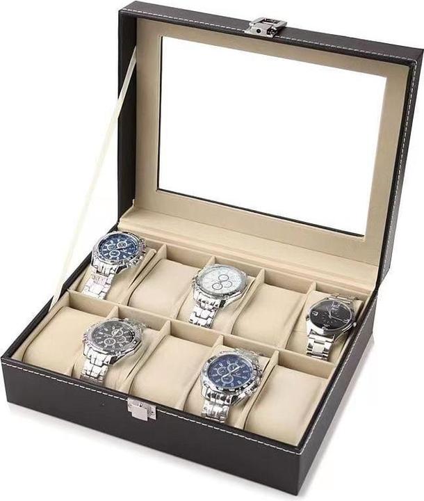 Actual product image Jamb Watch Box 10 Watches Beige