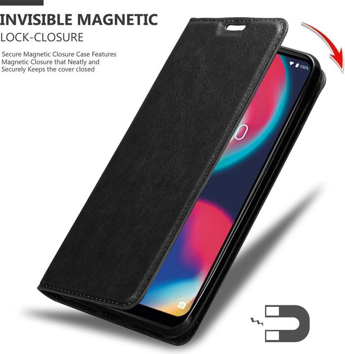Actual product image Cadorabo Book Invisible Magnet Cover (Wiko View 4)