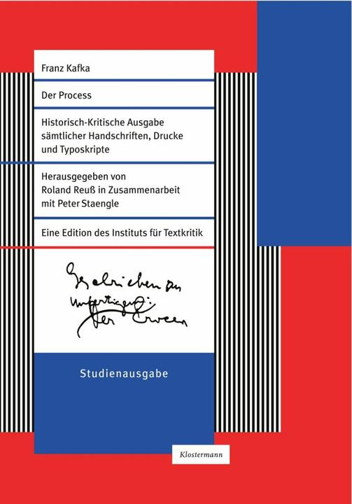 Actual product image Der Process. Studienausgabe (German, Roland Reuss, Franz Kafka, Peter Staengle, 2024)