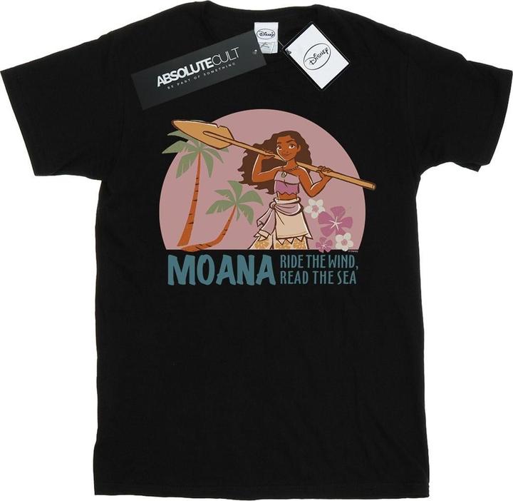 Actual product image Disney Girls Moana Read The Sea Cotton T-Shirt (140, 146)