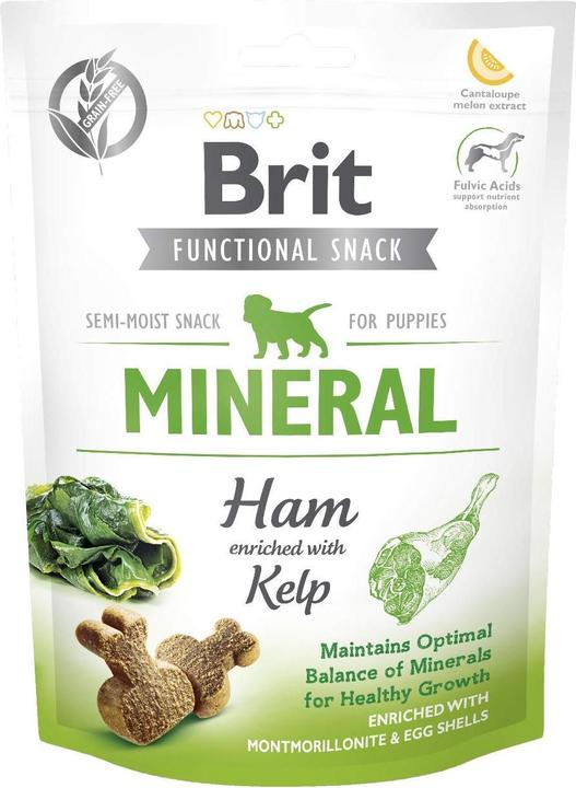 Immagine prodotto Brit Snack Funzionale Prosciutto Minerale - Cibo per cani - 150g (Cucciolo + gattino, 150 g)