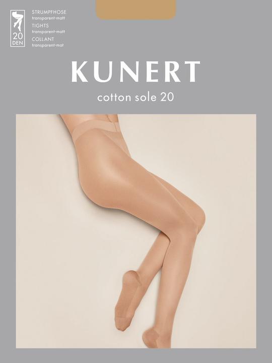 Produktbild Kunert Cotton Sole (3er Pack) Strumpfhosen, Farbe 054 cashmere, Grösse 42-44 (20 DEN, 42 - 44)
