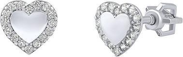 Silvego Alis silver heart earrings with Brilliance Zirconia PRGMH20ES