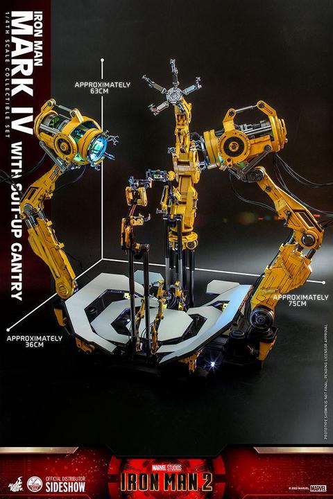 Produktbild Hot Toys Iron Man 2 figurine 1/4 Iron Man Mark IV with Suit-Up Gantry 49 cm