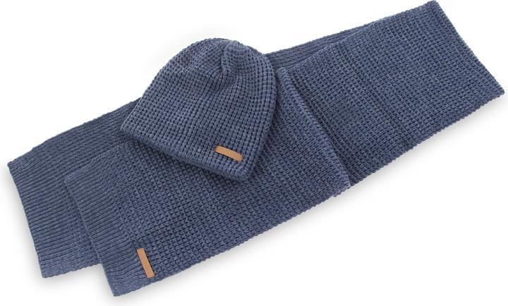 Produktbild Normani Winterset „Nampa“ mit Mütze und Schal Jeans meliert (One Size)