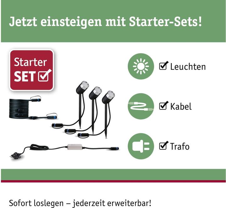 Actual product image Paulmann Outdoor Plug & Shine Pike Starter Set (170 lm, IP44)