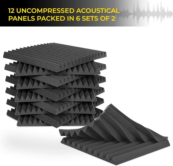 Image du produit Kuchoow Absorbeur de son Mousse acoustique, 24 pièces (24 pcs)