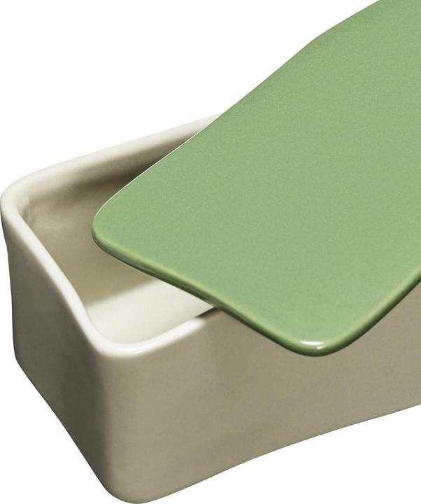Immagine prodotto Hübsch Organizzatore da scrivania Amare Piccolo Sabbia/Verde (24 x 11 x 7 cm, 800 l)
