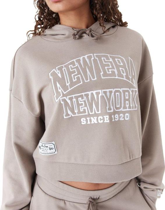 Immagine prodotto New Era Felpa con cappuccio in pile da donna marrone cenere (L)