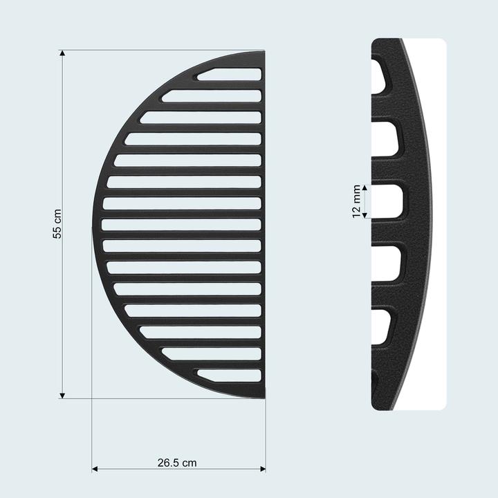 Image du produit Wiltec 2x Gusseisen Grillrost und Grillplatte Grill Rost Grillzubehör BBQ Gussrost