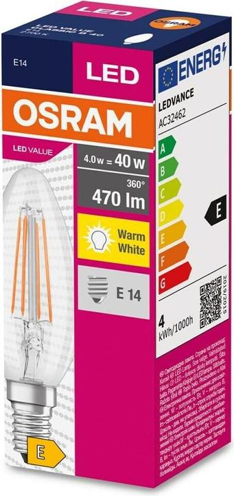 Actual product image Osram Classic (E14, 4 W, 470 lm, 1 x, E)