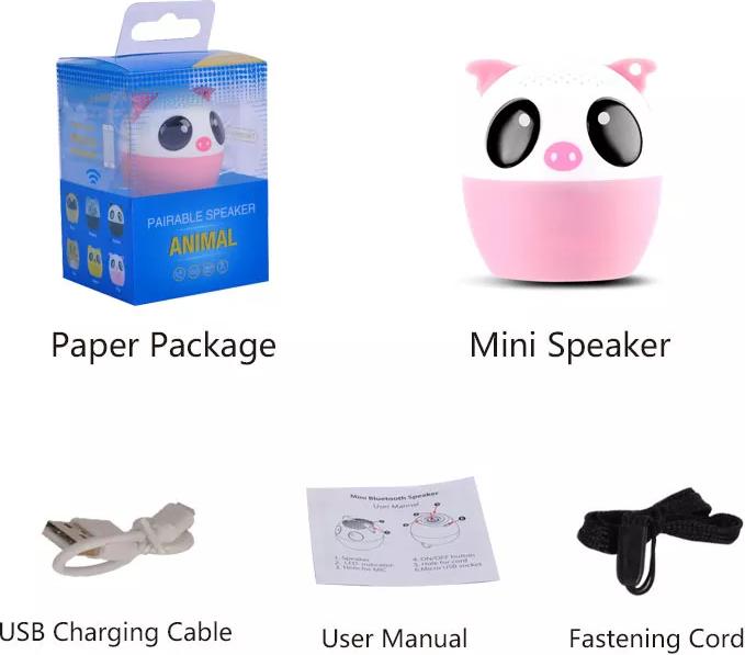 Image du produit PhoneLook Mini enceinte speaker portable légère avec Bluetooth sans fil en forme d’animal Chat (6 h, Fonctionnement sur secteur)
