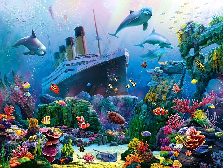 Actual product image Sunsout Puzzle 500 pieces XXL Pieces - Titanic on the Sea Bed (500 pieces)