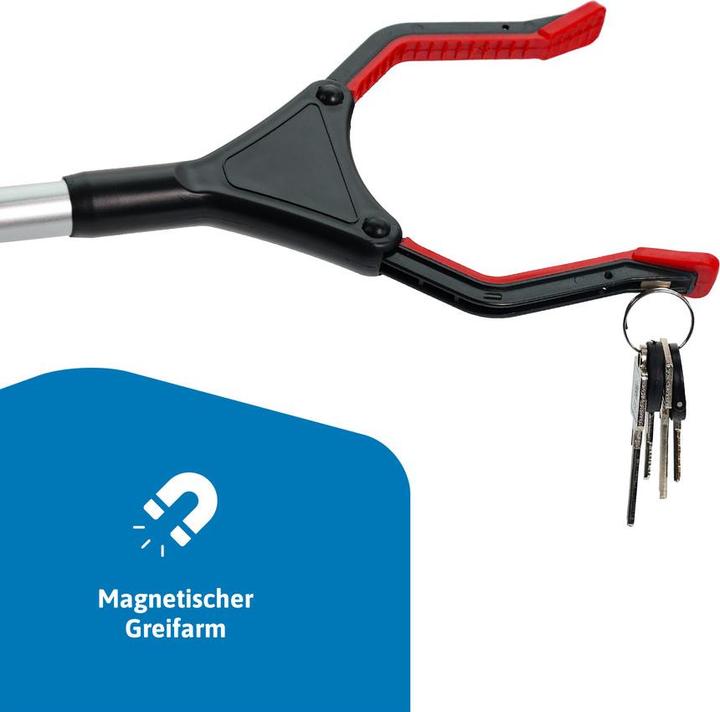 Produktbild Blosta Greifzange Greifer Rot faltbar 81/42cm Greifer für Senioren, Müllgreifer