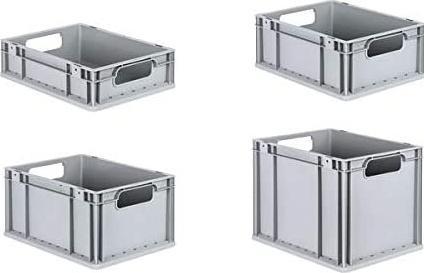 Immagine prodotto Allit Cassetta ProfiPlus EuroEco O432, grigia Cassetta Euro in PP, maniglie aperte, resistente... (30 x 40 x 32 cm)