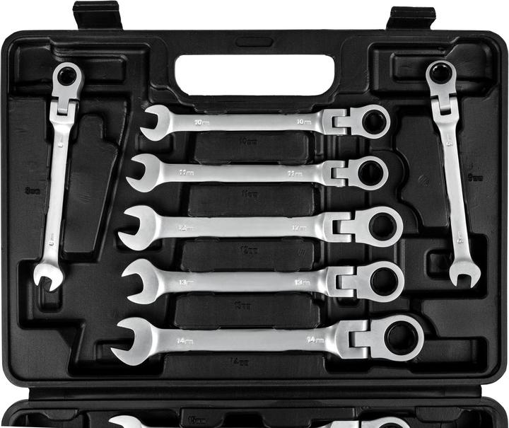 Actual product image tectake Ratchet wrench set (8 mm, 9 mm, 10 mm, 11 mm, 12 mm, 13 mm, 14 mm, 15 mm, 16 mm, 17 mm, 19 mm, 22 mm)