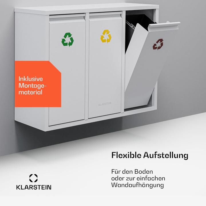 Immagine prodotto Klarstein 3-in-1 Mülleimer (45 l)