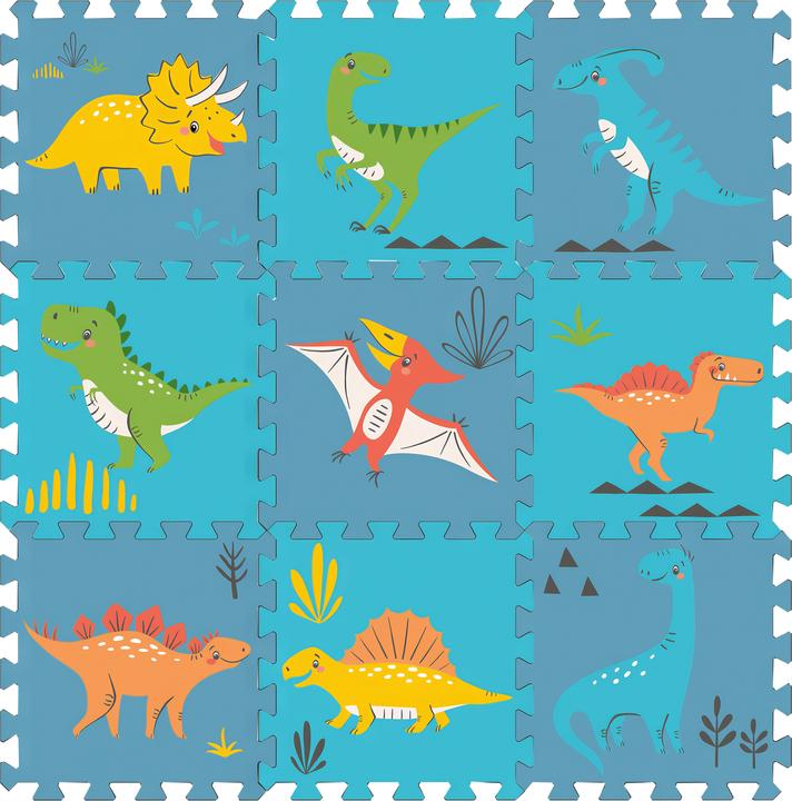 Immagine prodotto Magni Puzzle da pavimento con specie di dinosauri, 9 tessere in schiuma - (5638) (9 pezzi)