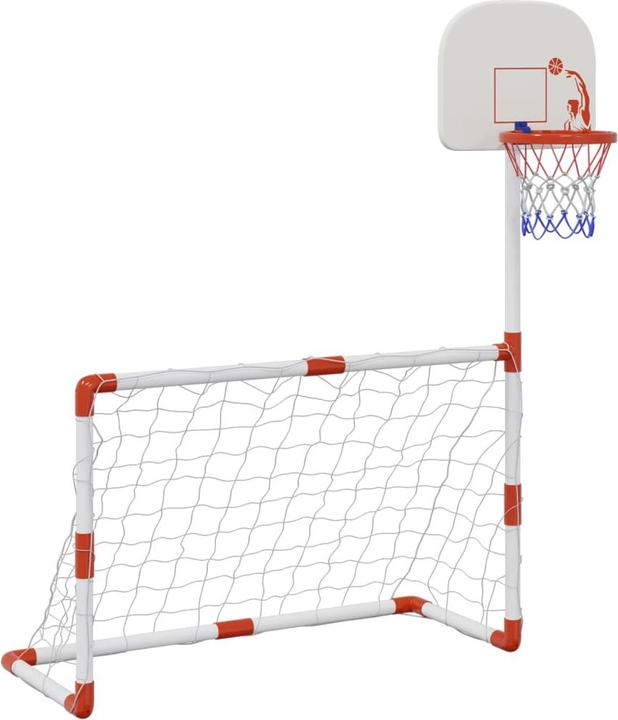 Produktbild VidaXL Fussball Basketball Set für Kinder Bällen Mini Basketballkorb Fussballtor