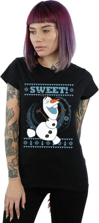 Actual product image Disney Womens/Ladies Frozen Olaf Sweet Christmas Cotton T-Shirt (XXL)