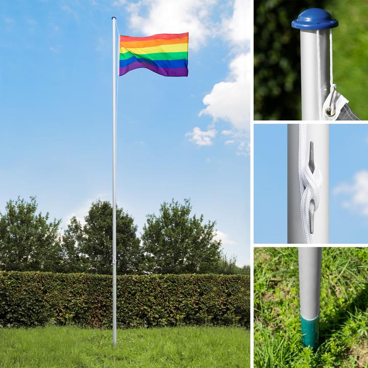 Image du produit tectake Mât avec drapeau