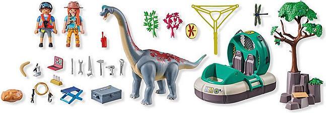 Produktbild Playmobil Brachiosaurus-Begegnung mit Luftkissenboot (71819, Playmobil Dinos)