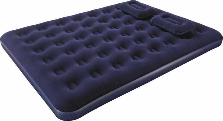 Bestway inflatable mattress with pump and pillow, 203x152x22cm, suede