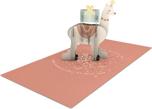 Immagine prodotto Biglietto pop-up - Oggi festeggiamo l'alpaca
