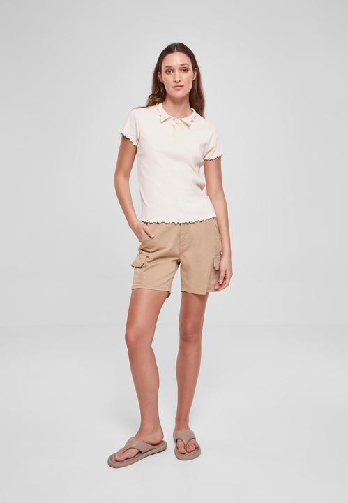 Actual product image Urban Classics Ladies Rib Polo Tee (M)