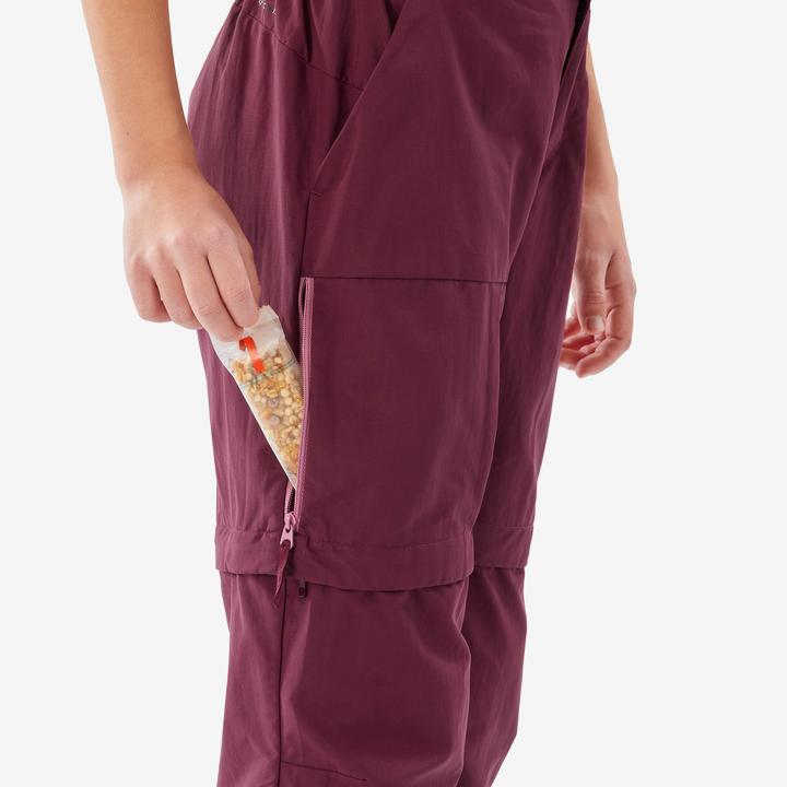 Immagine prodotto Quechua Zip-Off-Hose Kinder Gr. 123–172 Wandern - MH500 bordeaux (8, 9, 10)