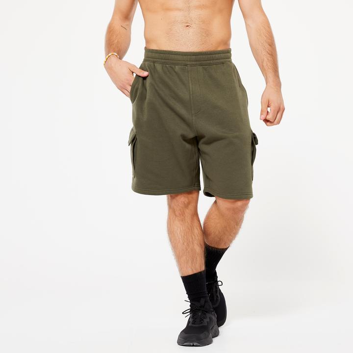 Immagine prodotto Domyos Pantaloncini da uomo in cotone cargo - kaki (M)