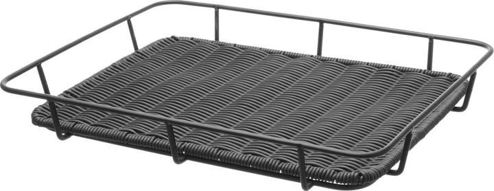 Produktbild Hendi Brotkorb mit Edelstahlrand,, Schwarz, 400x300x(H)50mm