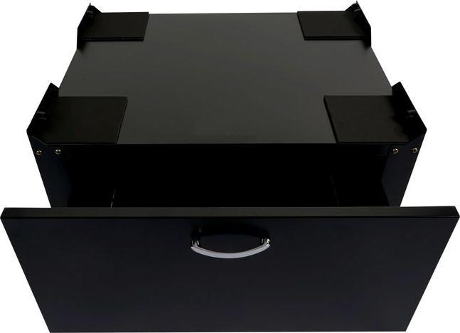 Actual product image Mendler Washing machine base unit, plinth pedestal raised base frame, drawer 33x61x52cm black