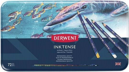 Actual product image Derwent Inktense permanent watercolour pencils (Multicoloured, 72 x)