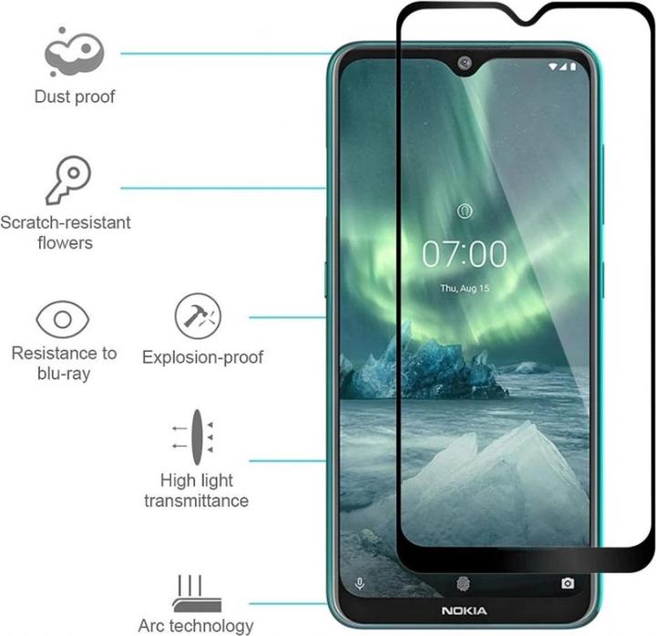 Immagine prodotto Screenguard Nokia 7.2 Pellicola protettiva di vetro a schermo intero 2.5D 9H (1 Pezzo/i, Nokia 7.2)