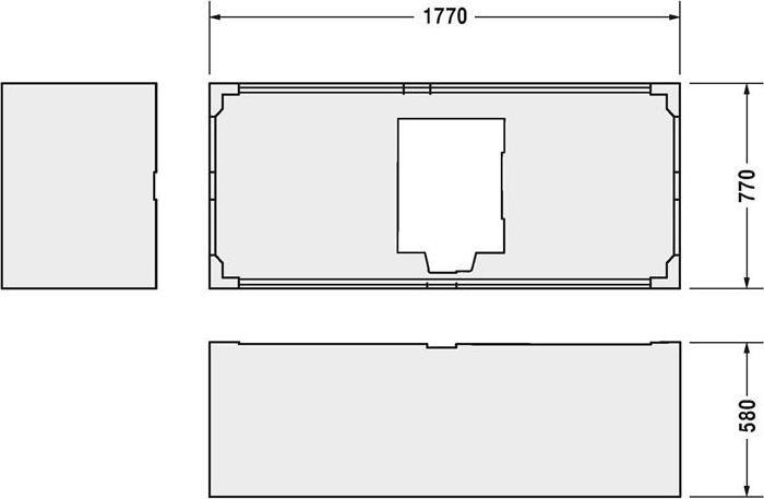 Produktbild Duravit Wannenträger für 700244, 1800x800mm (180 cm, 177 cm)