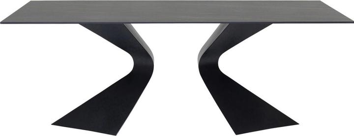 Kare Design Tisch Gloria Keramik Schwarz 200x100cm (200 x 100 x 75 cm)