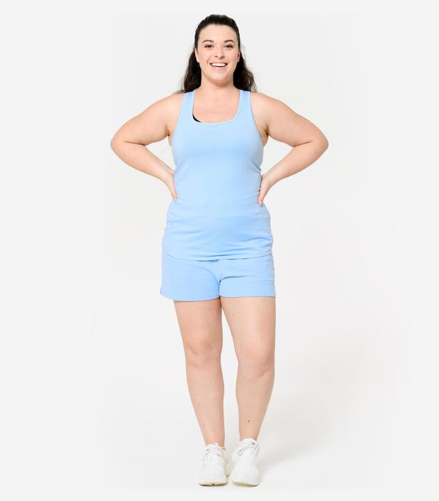 Produktbild Domyos Shorts Damen mit Tasche - blau (L)